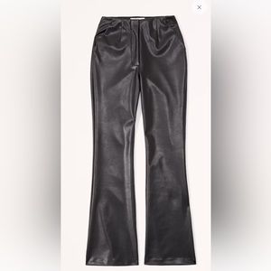 Abercrombie & Fitch Curve Love Vegan Leather Slim Flare pants